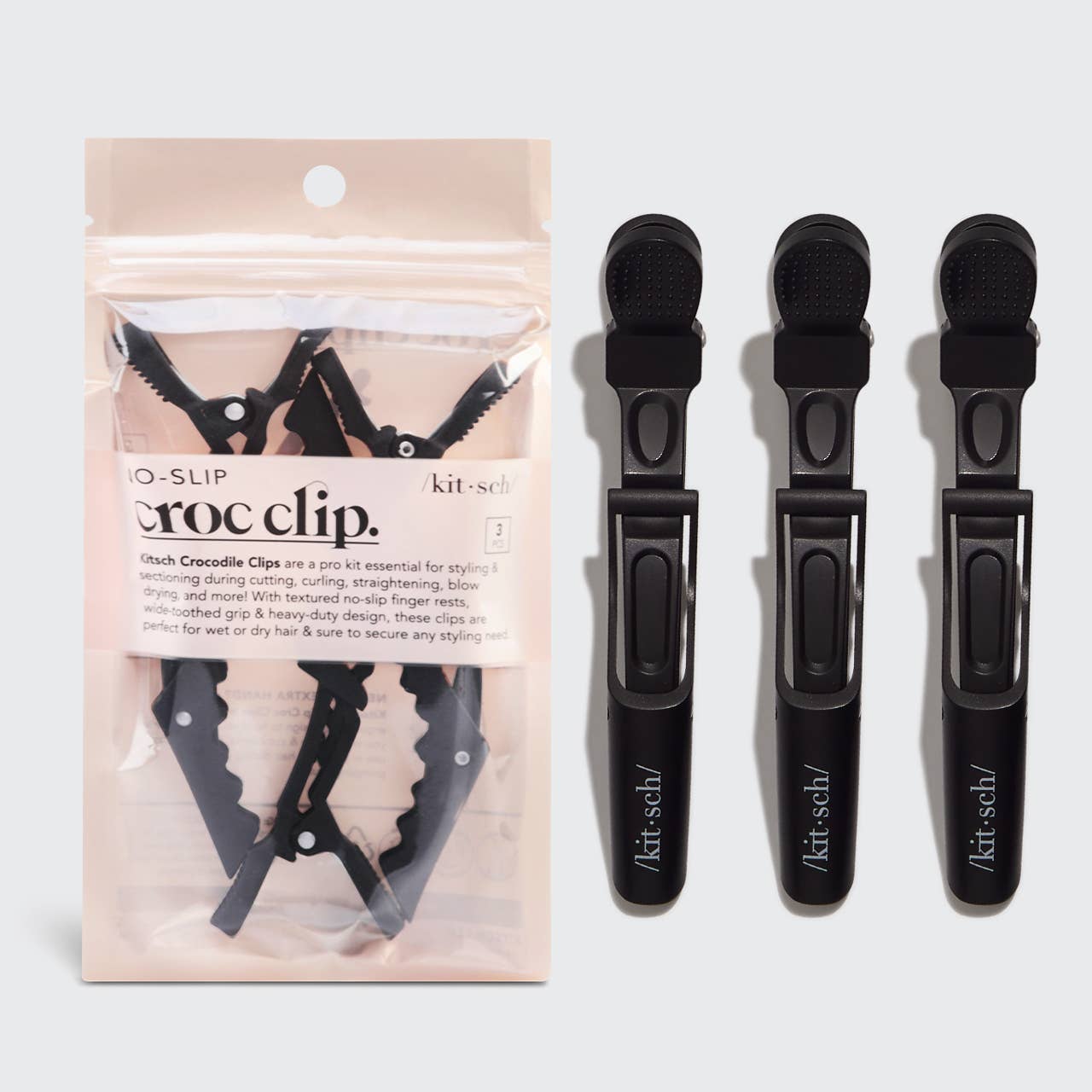 Black No Slip Crocodile Clip
