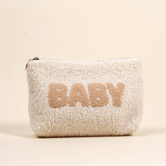 Cream Baby Teddy Pouch