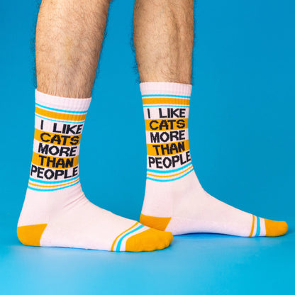 I Like Cats More Than People Crew Socks