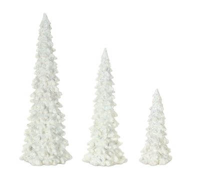 White Glitter Trees