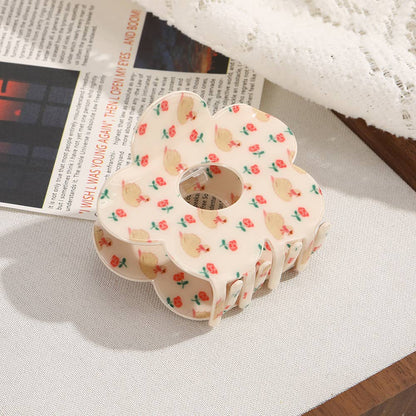 Ditsy Floral Flower-Shaped Hair Claw