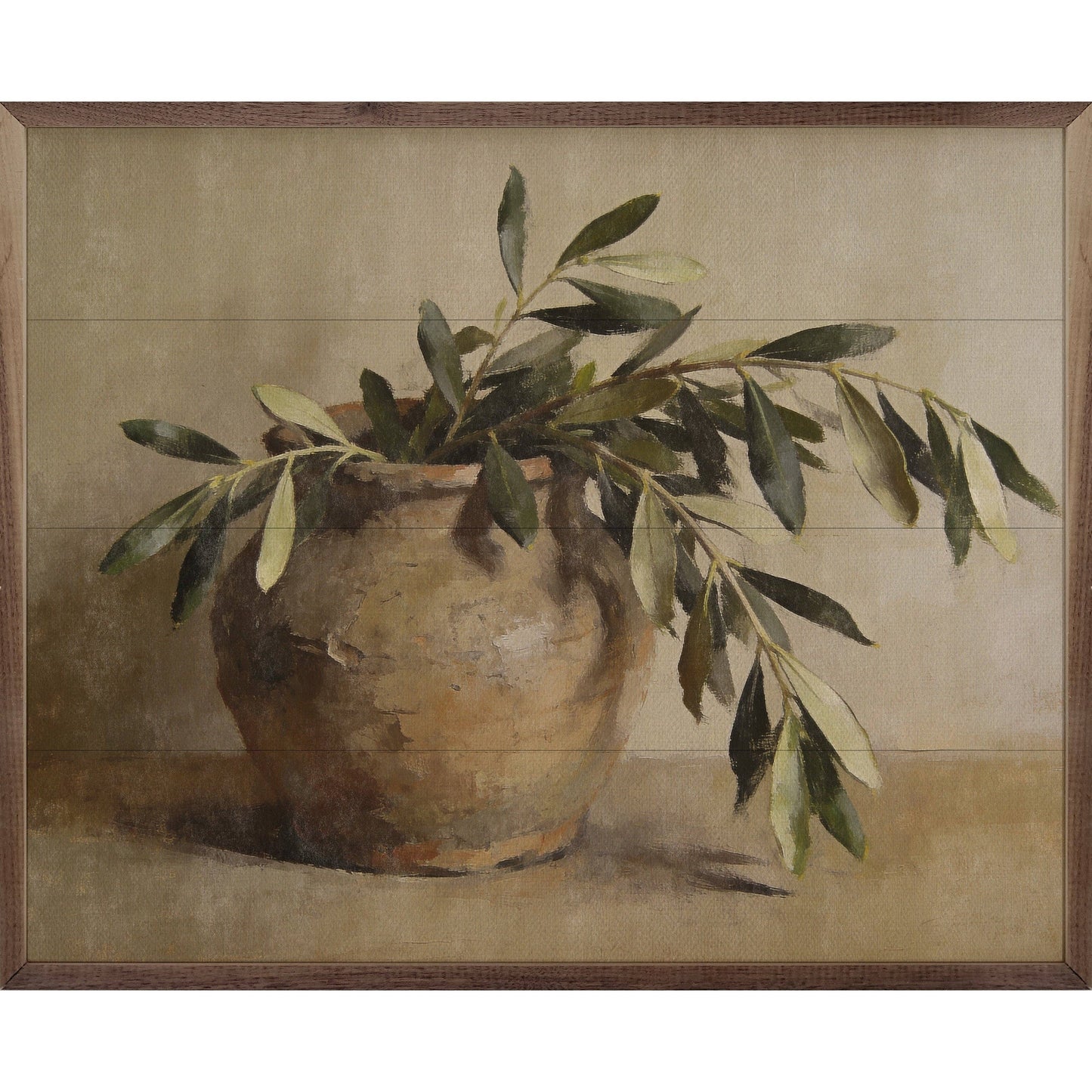 Olive Branches In An Earthen Vase