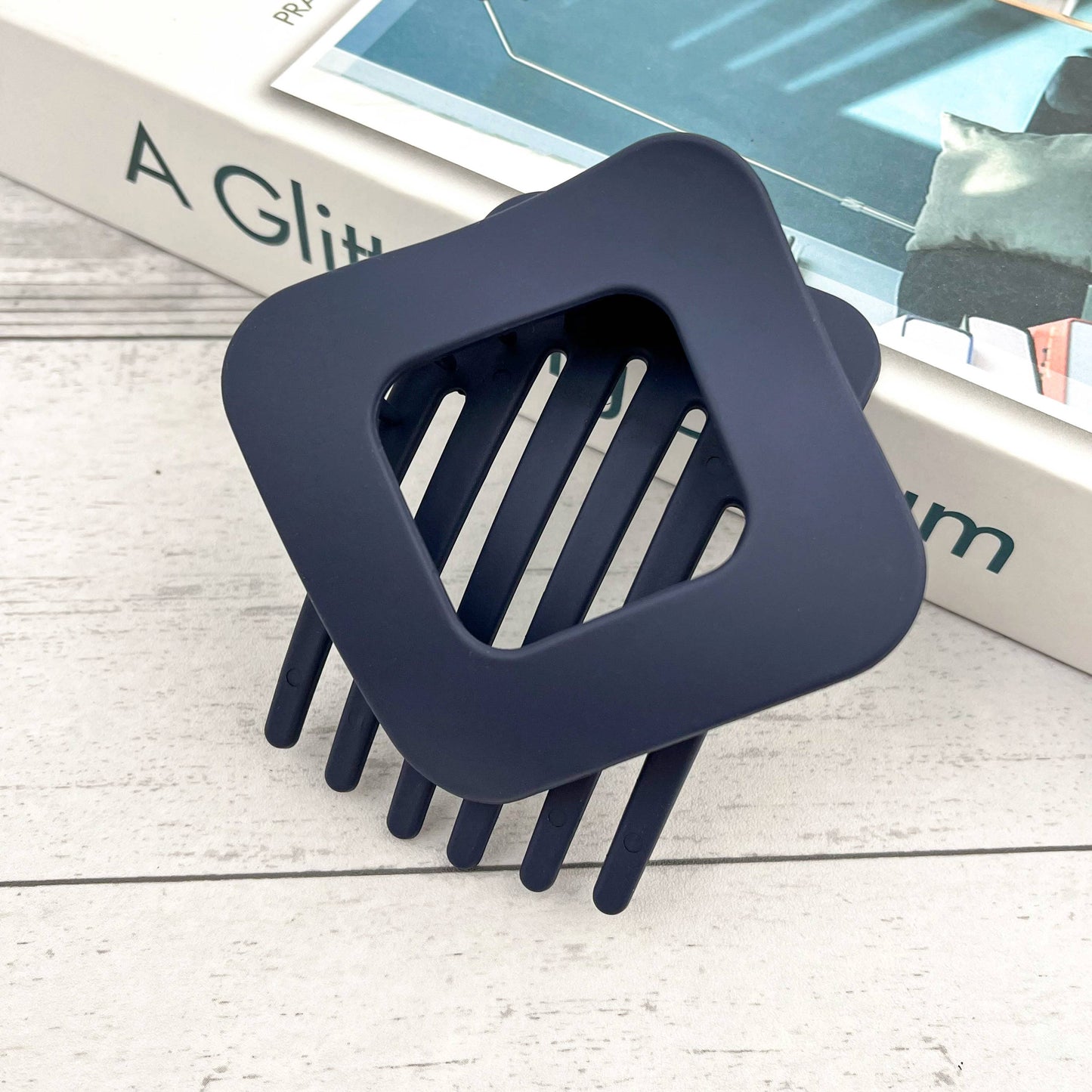 Matte Square Hollow Hair Clip