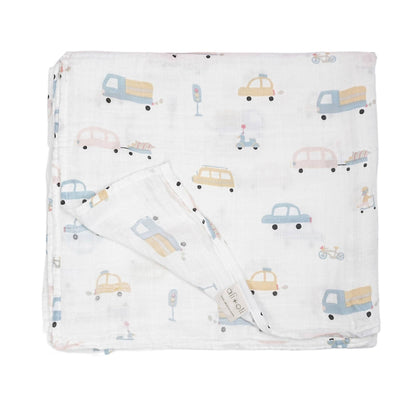 Automobile Muslin Swaddle Blanket