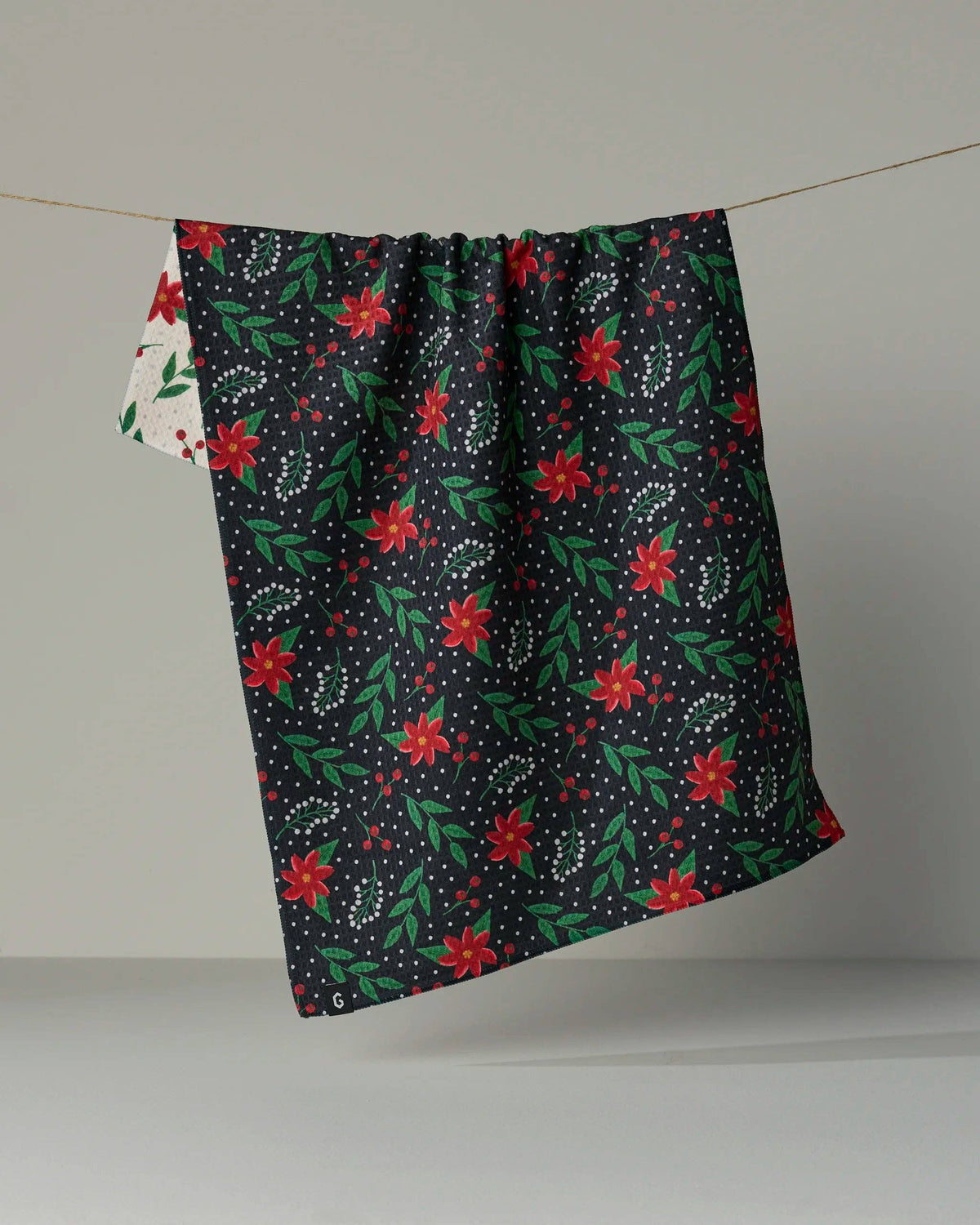 Winter Bloom Luxe Kitchen Tea Towel
