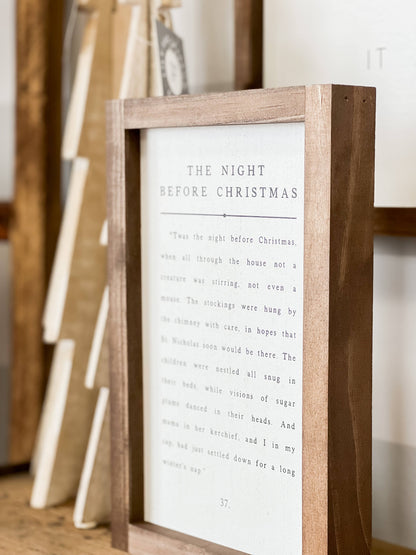 The Night Before Christmas Wall Sign