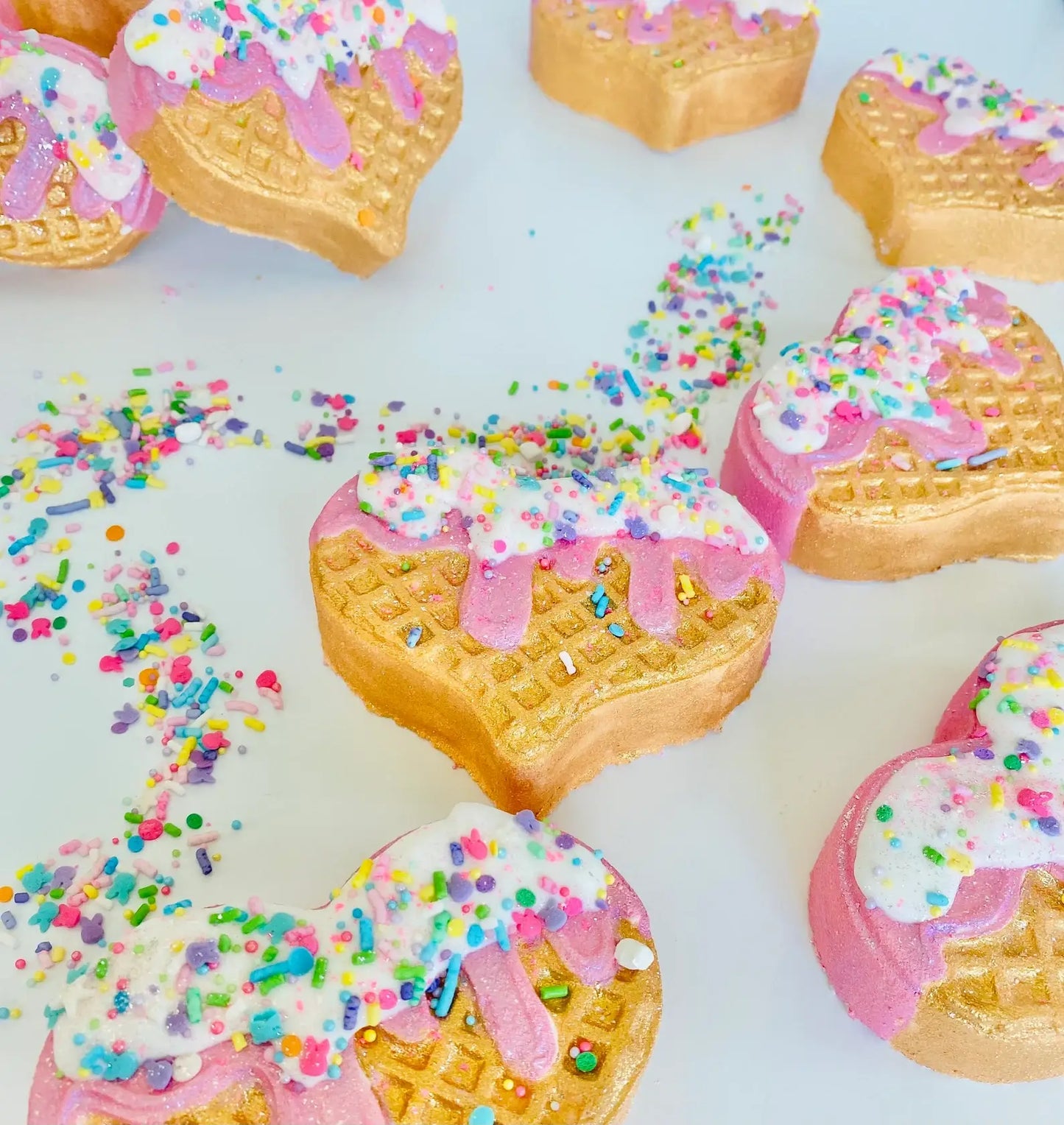 Ice Cream Cone Bubble Gum Heart Bath Bomb