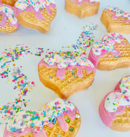 Ice Cream Cone Bubble Gum Heart Bath Bomb