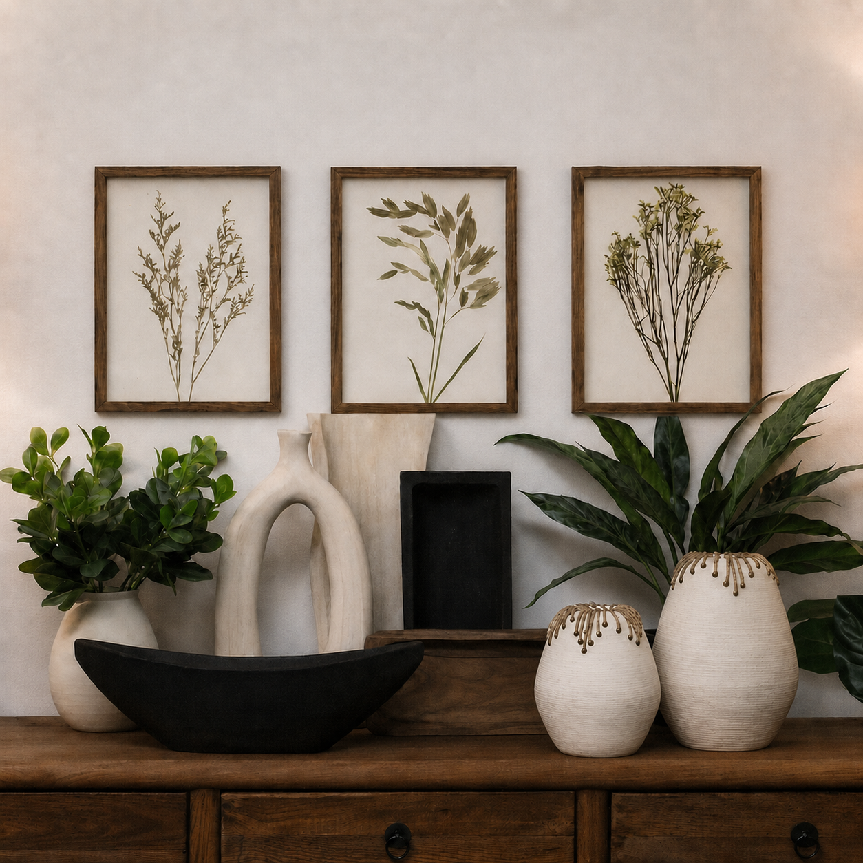 White Wooden Vase