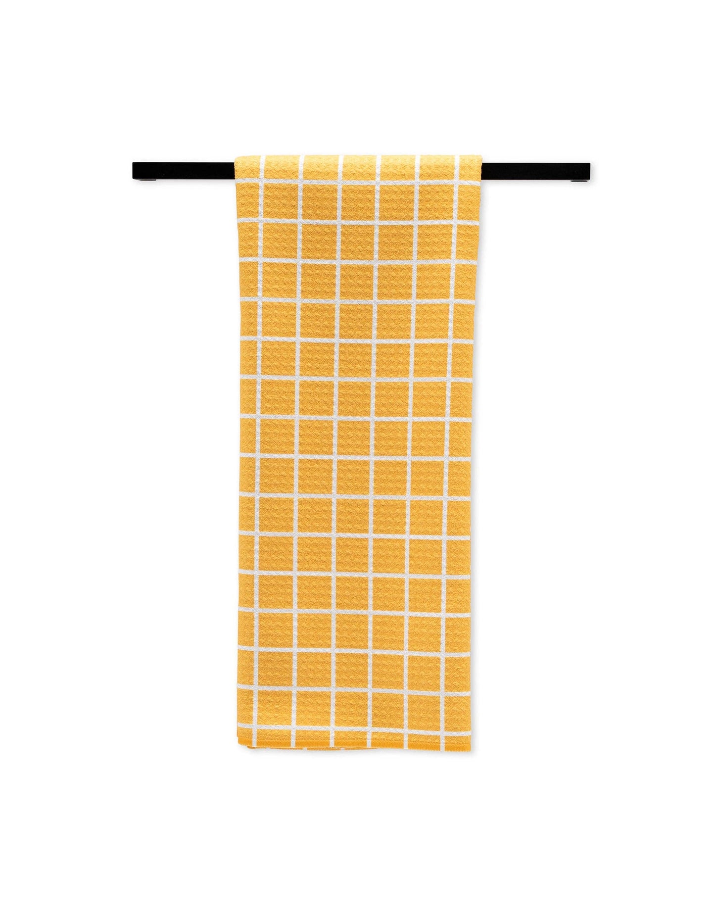 Summer Grid Orange Kitchen Tea Towel