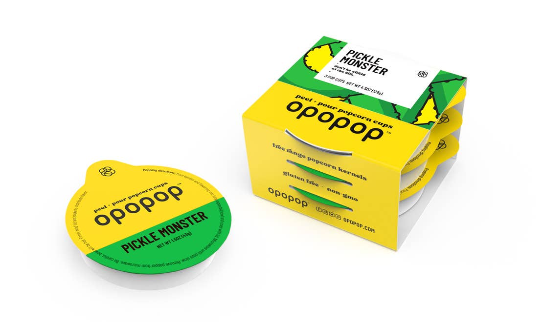 Pickle Monster Pop Cups Popcorn Kernels