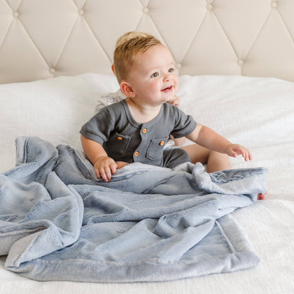 Chambray Lush Receiving Blanket