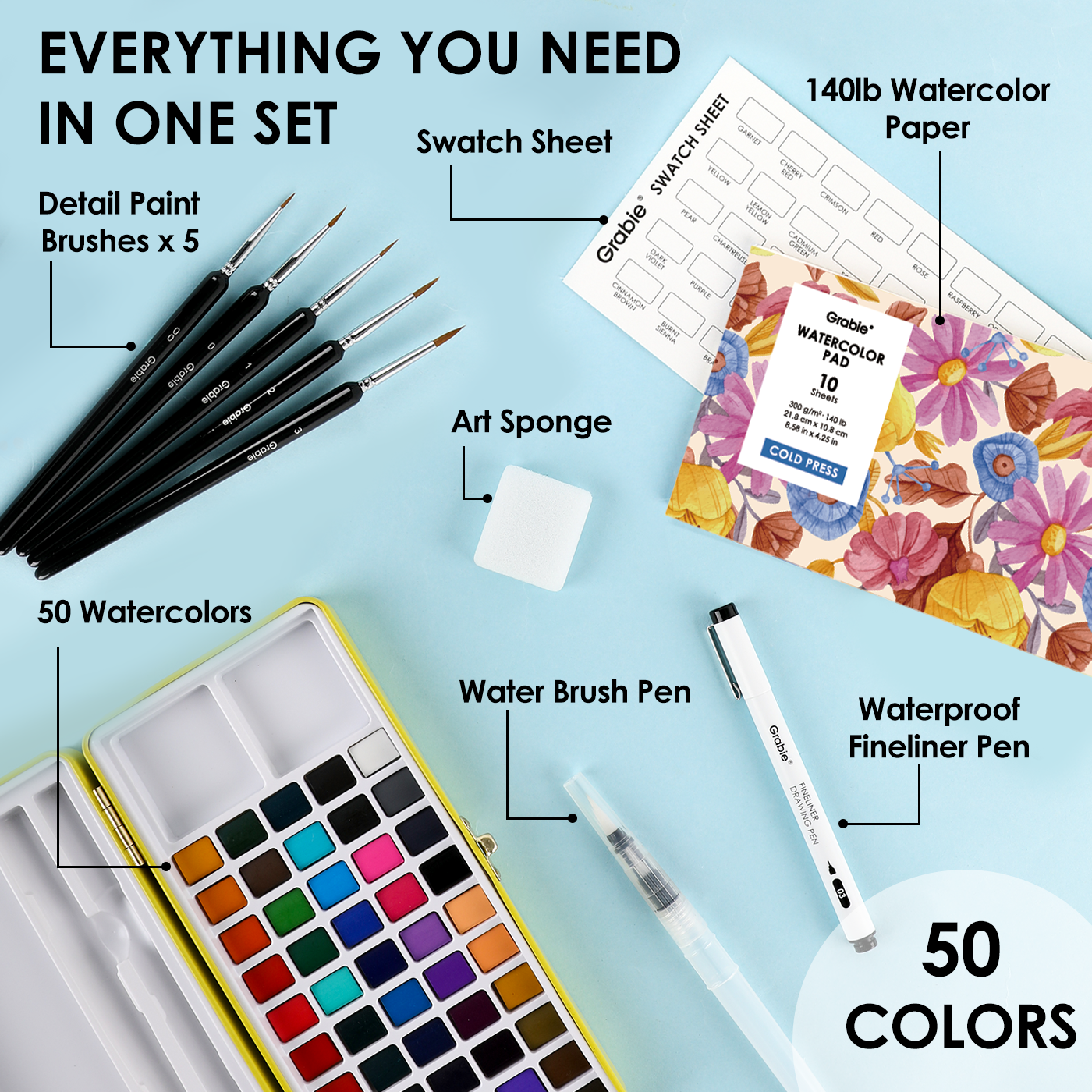 Grabie All-In-One Premium Watercolor Set