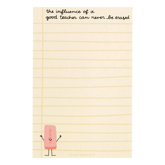 Influence Of A Good Teacher Notepad