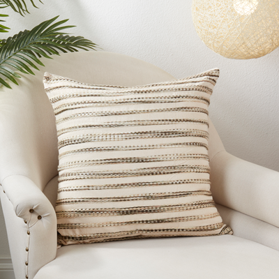 Stripe Weave 22" X 22" Throw Pillow