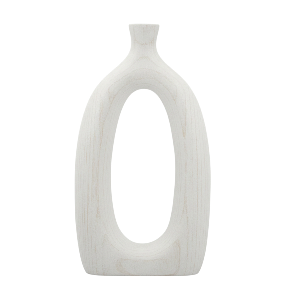 White Wooden Vase