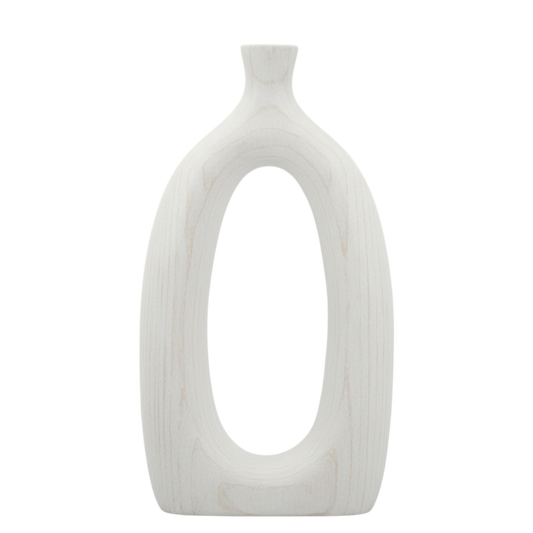 White Wooden Vase