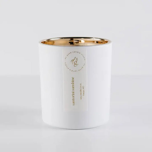 Santorini Sunshine Soy Candle - Signature White