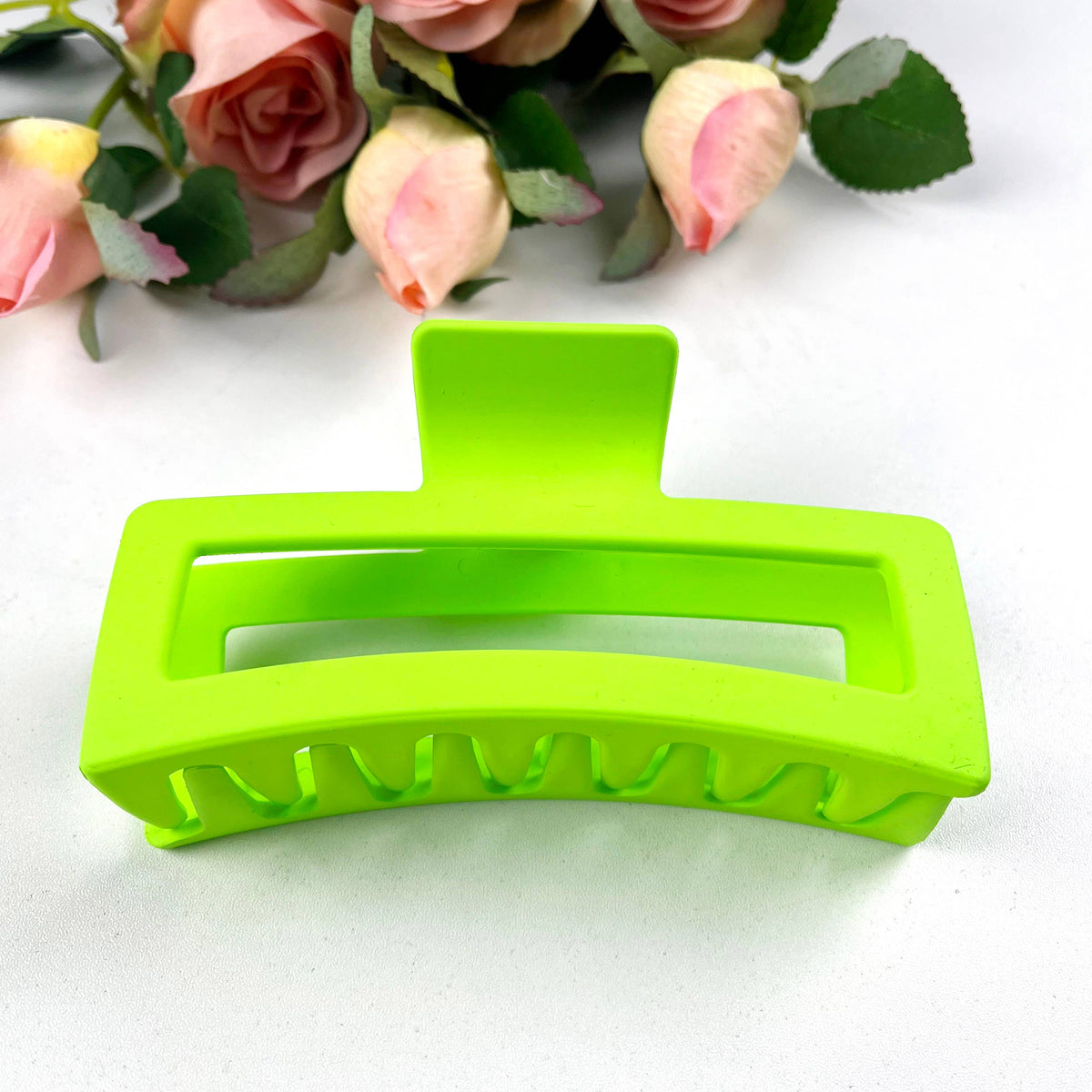 Teal Rectangular Hair Clip