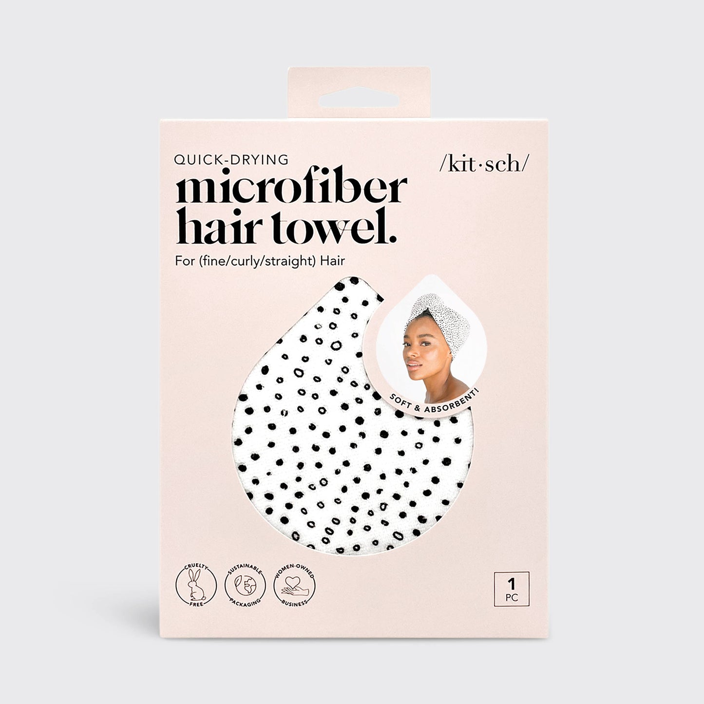 Micro Dot Quick Dry Hair Towel