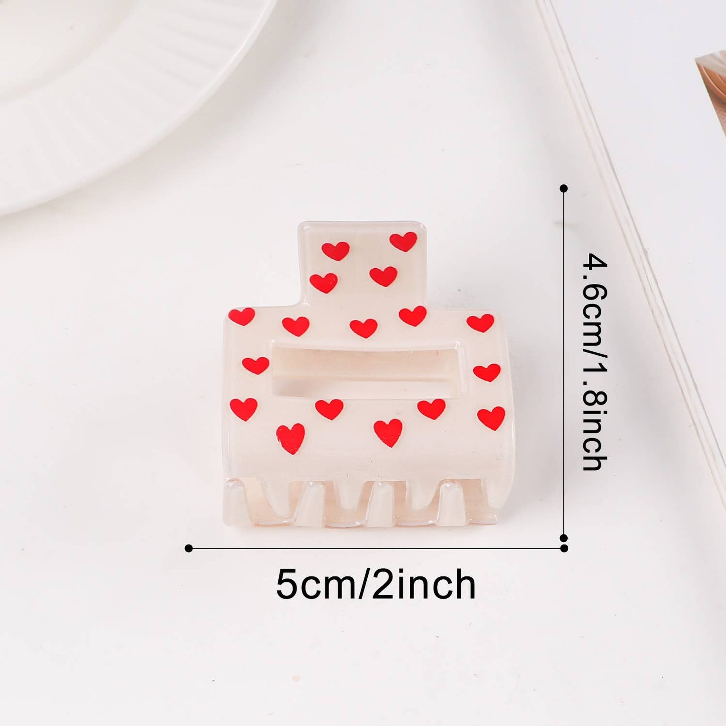 Red Heart Hair Clip
