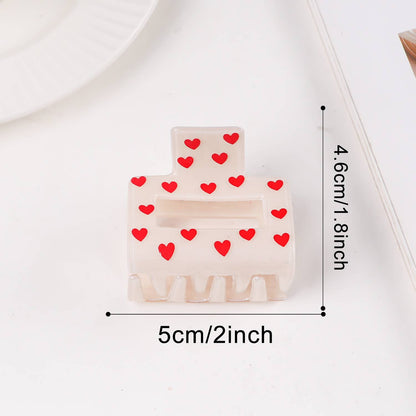 Red Heart Hair Clip
