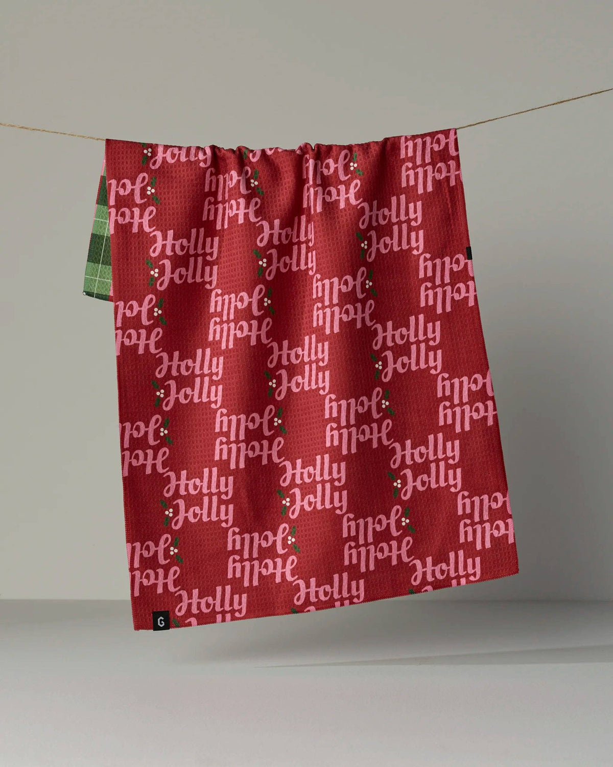 Holly Jolly Xmas Luxe Kitchen Tea Towel