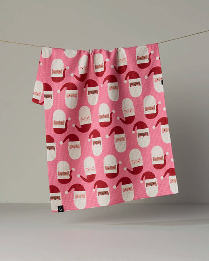 Jolly Santas Luxe Kitchen Tea Towel
