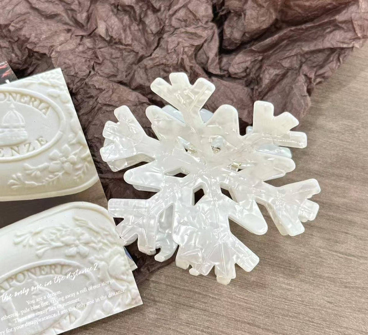 Frosty Snowflake Hair Clip