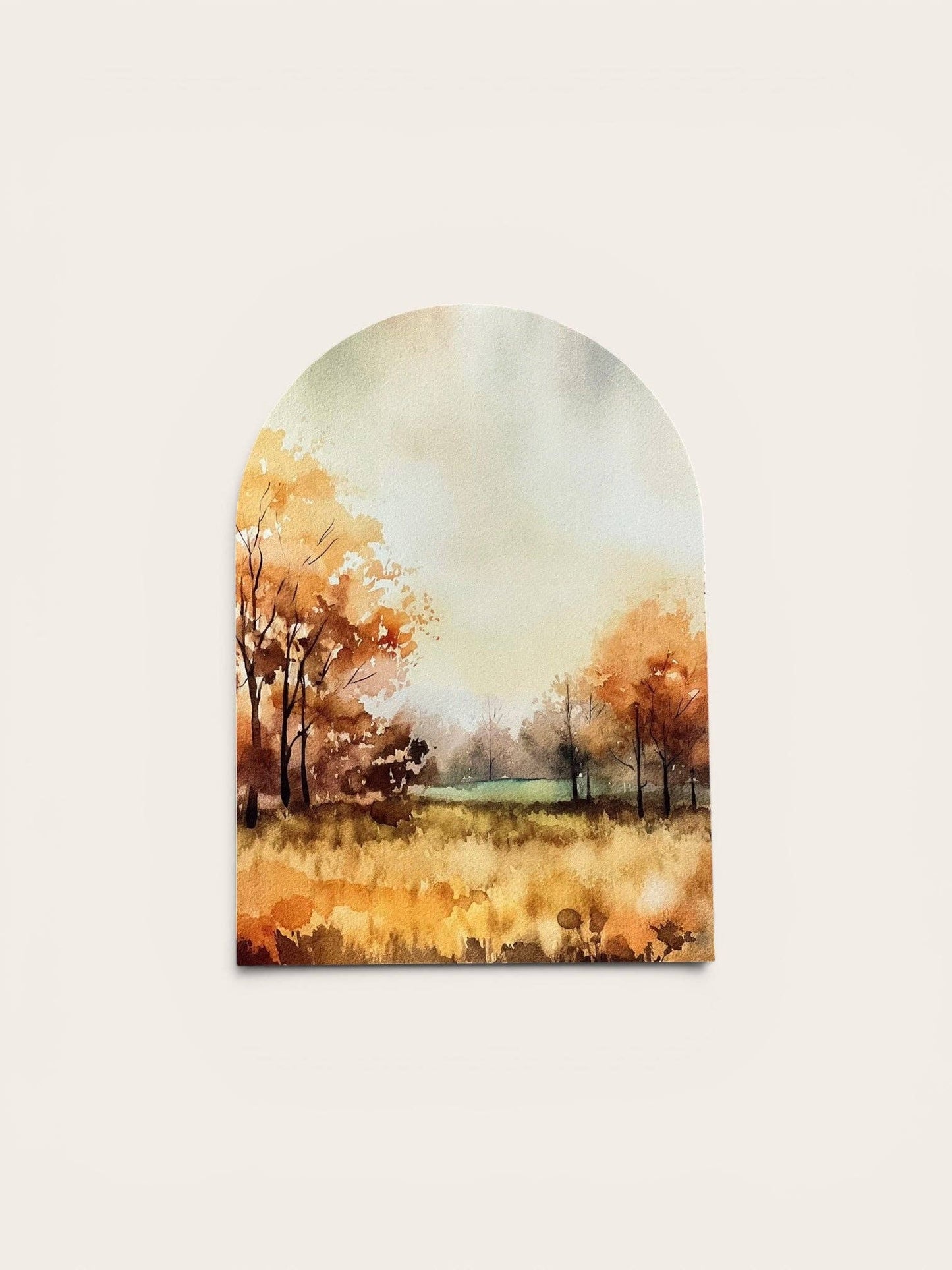 Autumn Watercolor 1 Mini Framed Arch