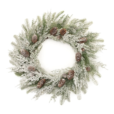 Frosted Mixed Pine Wreath