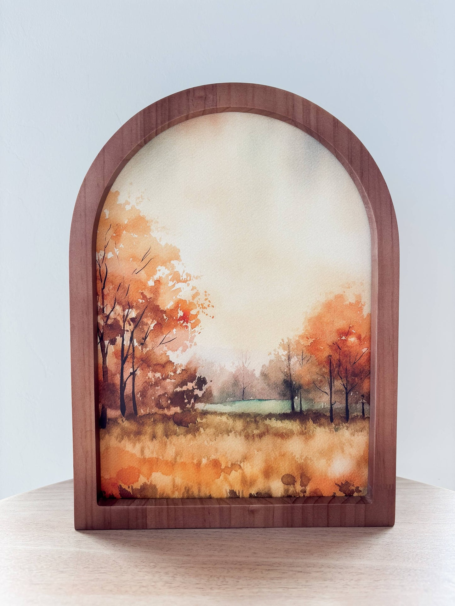 Autumn Watercolor 1 Mini Framed Arch
