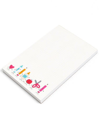 Smiley School Supplies Notepad