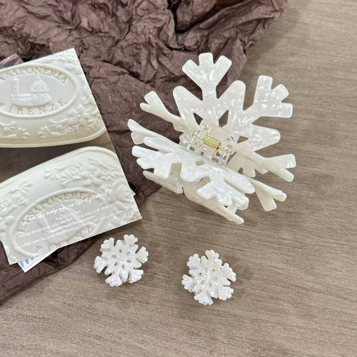 Frosty Snowflake Hair Clip