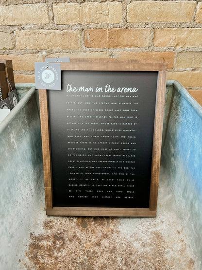 The Man in the Arena Wall Decor