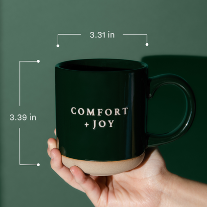 Comfort and Joy Stoneware Coffee Mug