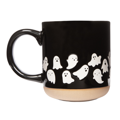 Ghost Pattern Stoneware Coffee Mug