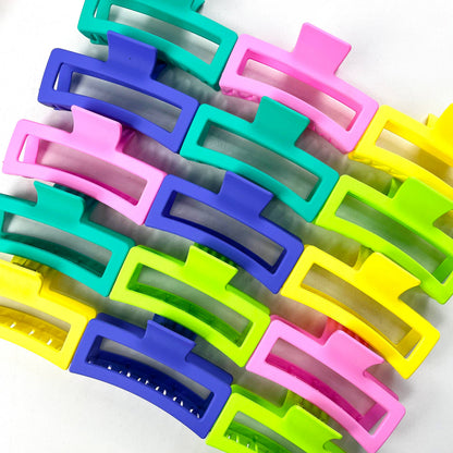 Pink Rectangular Hair Clip