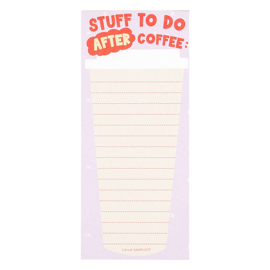 Stuff To Do After Coffee Notepad