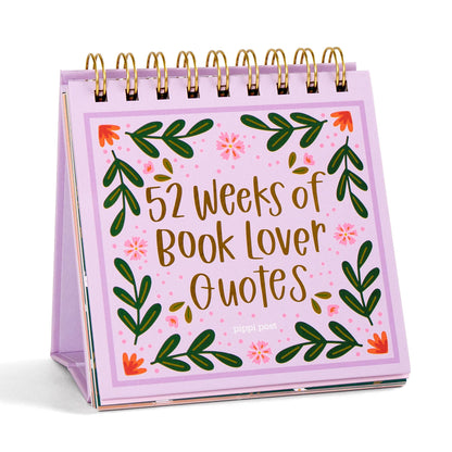 52 Weeks Of Book Lover Quotes Desk Flip Calendar