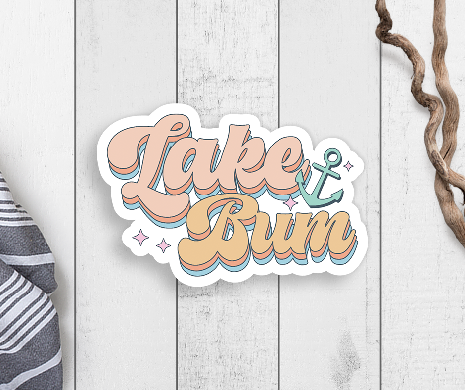 Lake Bum Vinyl Sticker