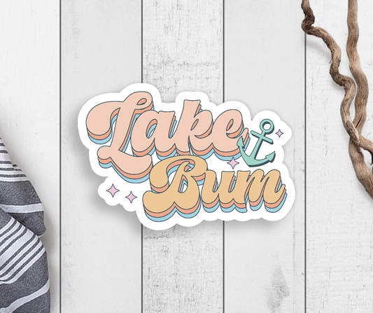 Lake Bum Vinyl Sticker
