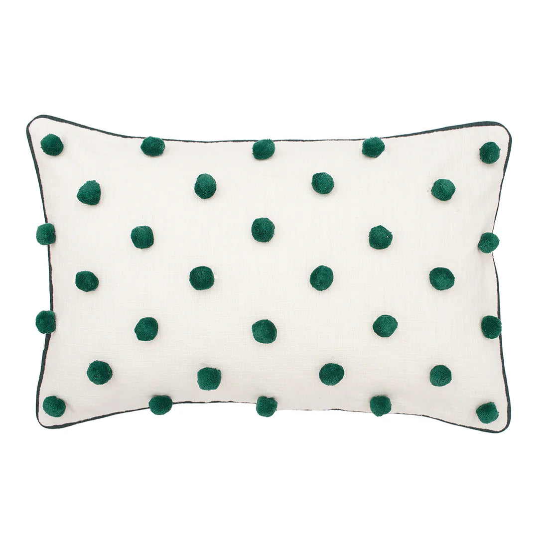 Jungle Dot Pompom Pillow