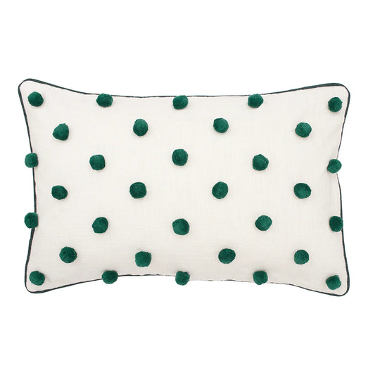 Jungle Dot Pompom Pillow
