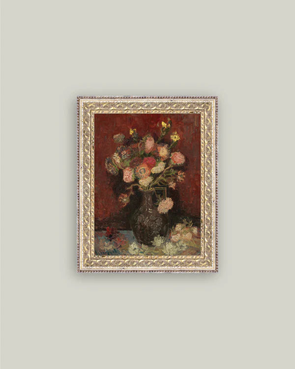 Chinese Asters and Gladioli Wall Art