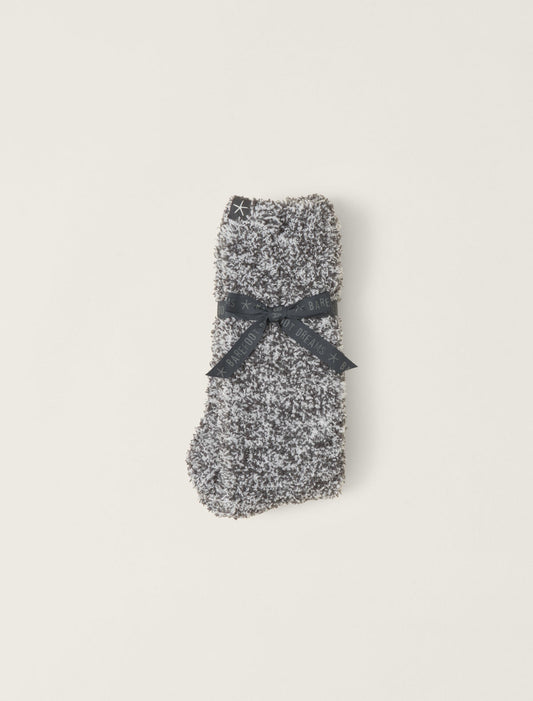 Slate Blue| White CozyChic Heathered Women's Socks