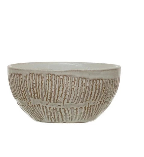 Debossed Stoneware Bowl