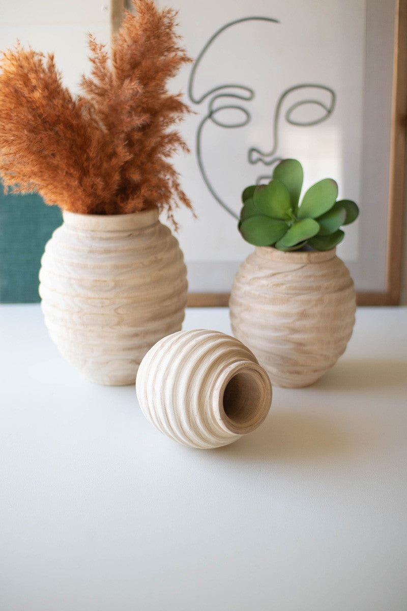 Natural Wood Gourd Pots