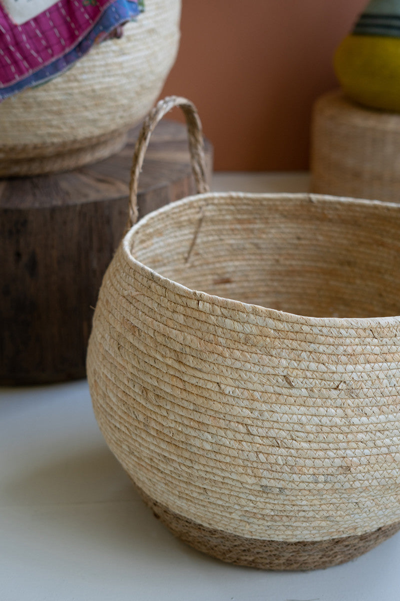 Woven Rope Baskets with Handles