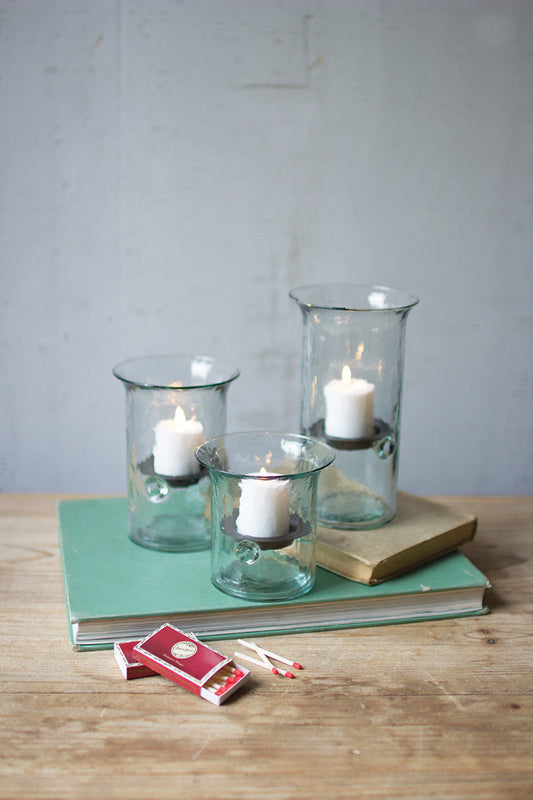 Recycled Glass Votive Cylinders